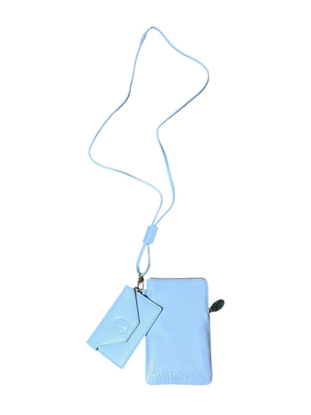 Women's Swarovski Light Blue Crossbody Bag and Marching Wallet